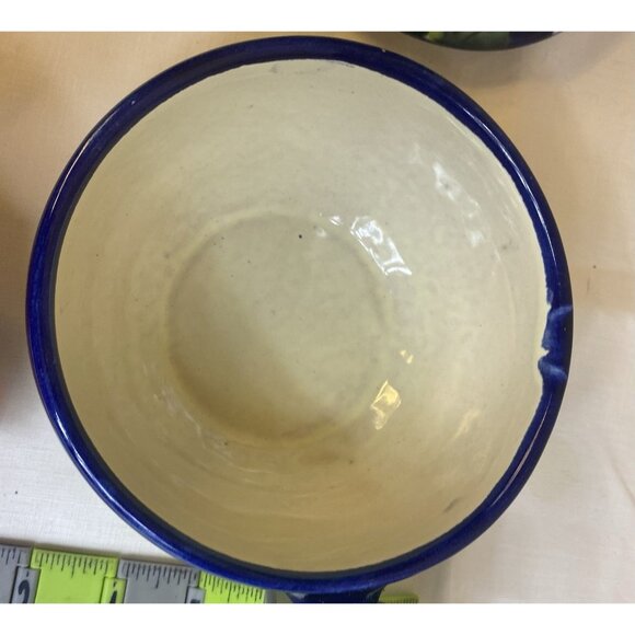 Mexican Talavera Pottery Colorful Calla Lilies Soup Bowl w/Handle and Lid Salsa - Picture 8 of 13